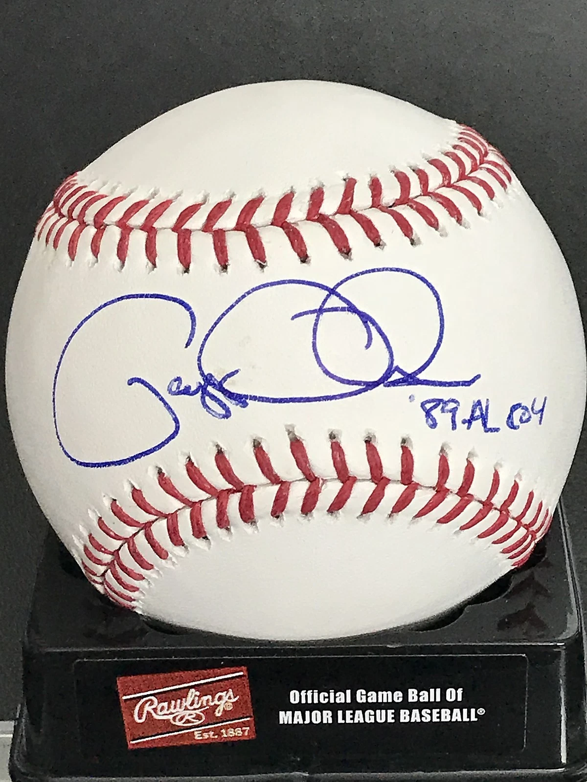 GREGG OLSON  BALTIMORE ORIOLES  1989 AL ROY   SIGNED OML BASEBALL