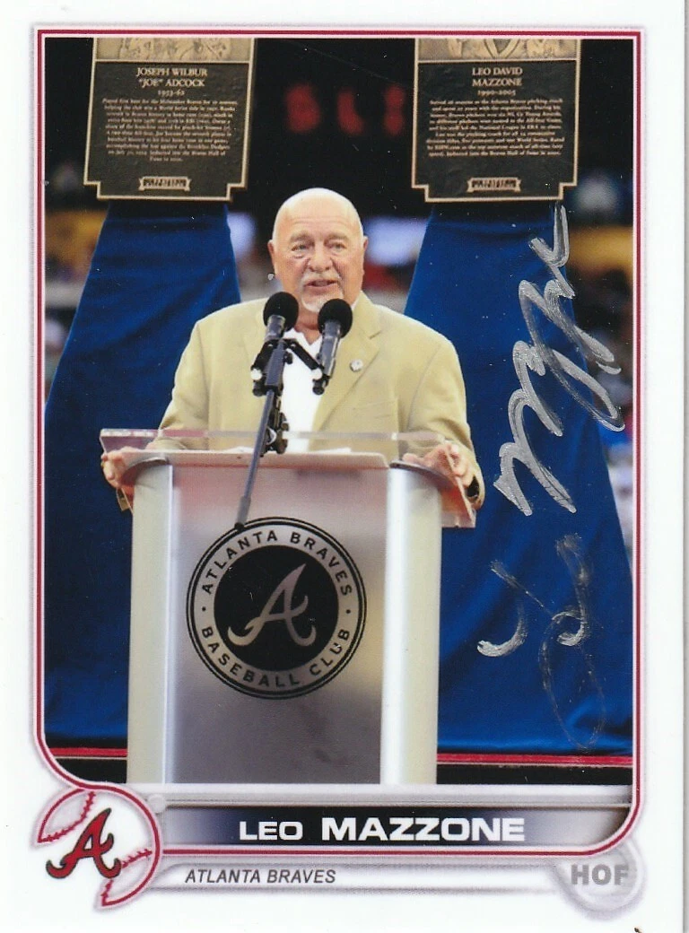 LEO MAZZONE  ATLANTA BRAVES  SIGNED 2022 STYLE CUSTOM CARD