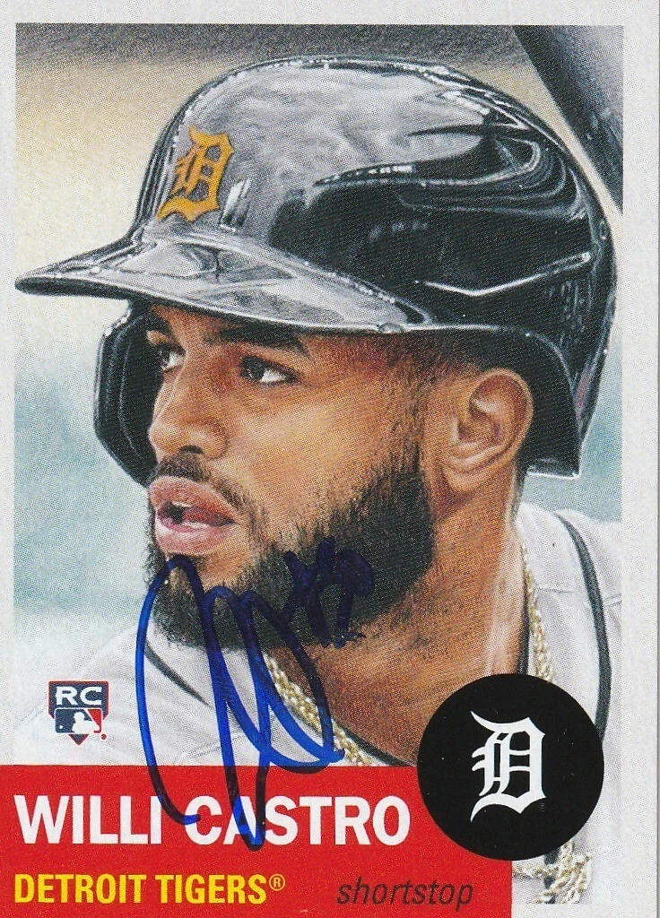 WILLI CASTRO  DETROIT TIGERS  SIGNED TOPPS LIVING SET #370