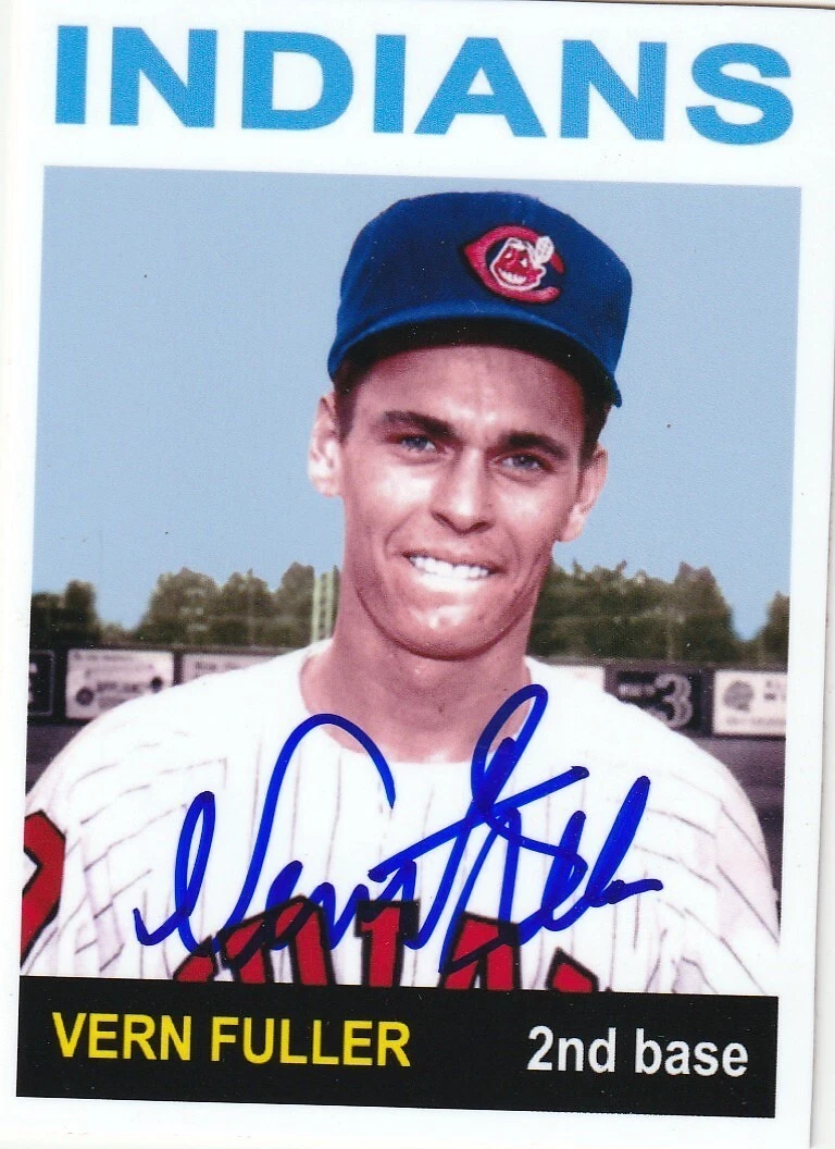 VERN FULLER  CLEVELAND INDIANS  SIGNED 1964 STYLE CUSTOM CARD