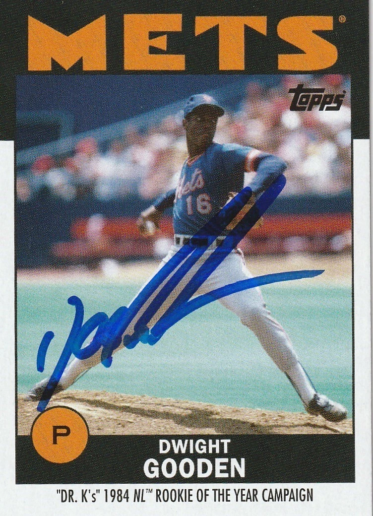 DOC GOODEN NEW YORK METS  SIGNED 2021 TOPPS ONCE UPON A TIME IN QUEENS CARD #5