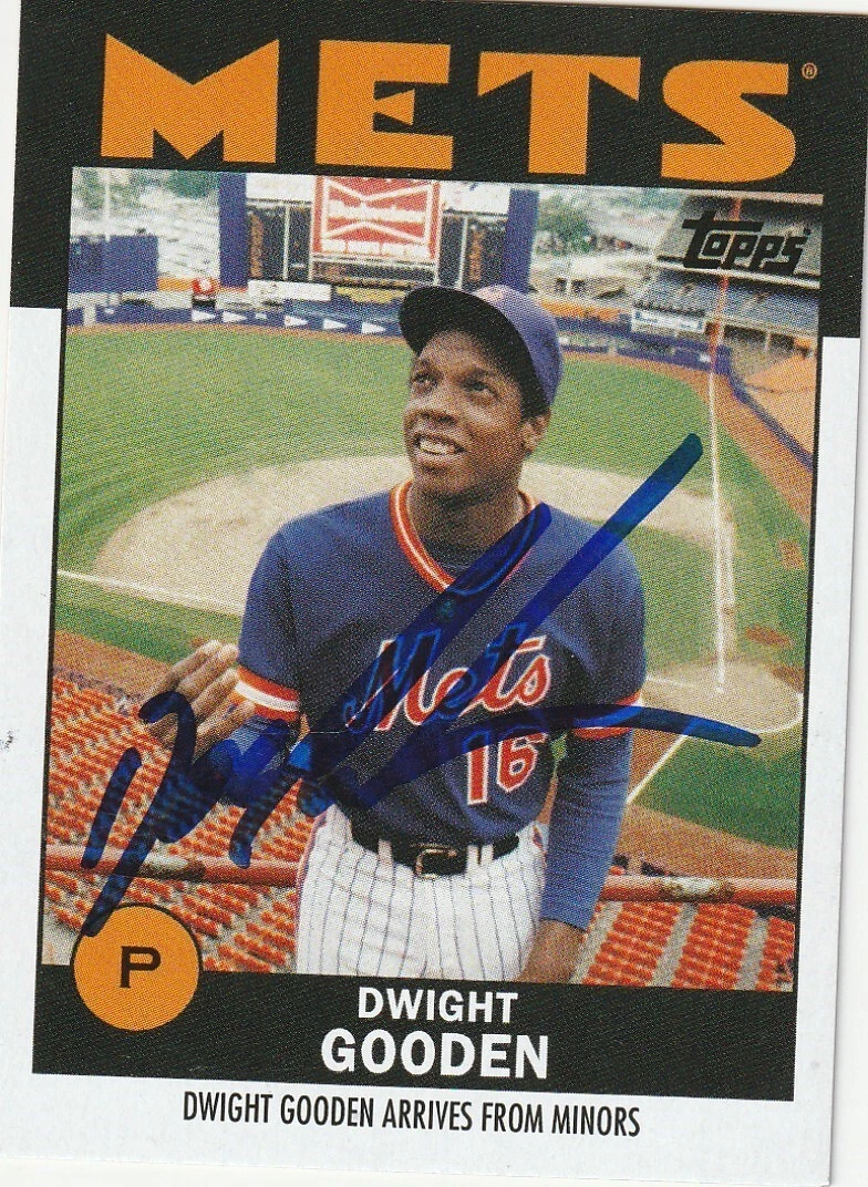 DOC GOODEN NEW YORK METS  SIGNED 2021 TOPPS ONCE UPON A TIME IN QUEENS CARD #4