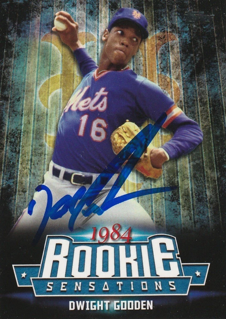DWIGHT GOODEN NEW YORK METS  SIGNED 2015 TOPPS UPDATE ROOKIE SENSATIONS  #RS-11