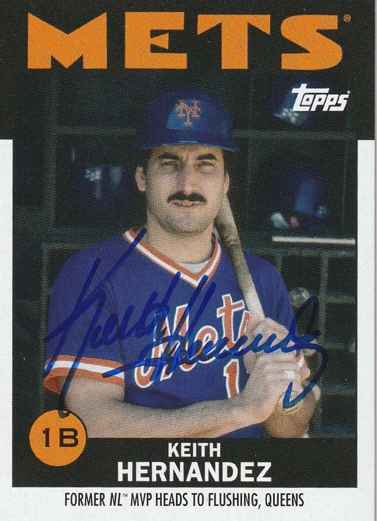 KEITH HERNANDEZ  NEW YORK METS  SIGNED 2021 TOPPS ONCE UPON A TIME CARD #2