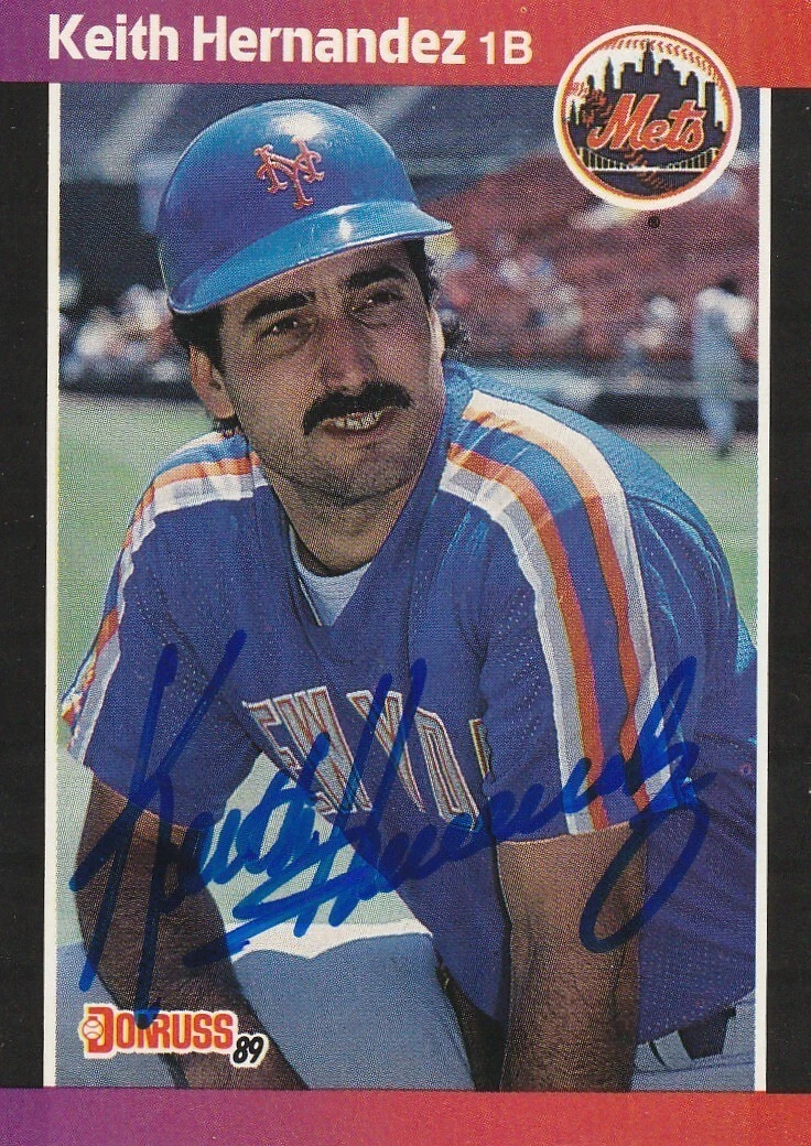 KEITH HERNANDEZ  NEW YORK METS  SIGNED 1989 DONRUSS  CARD #117
