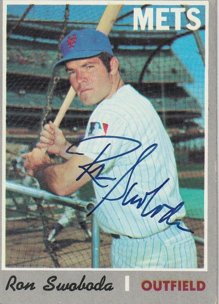 RON SWOBODA NEW YORK METS  SIGNED 1970 TOPPS CARD #431