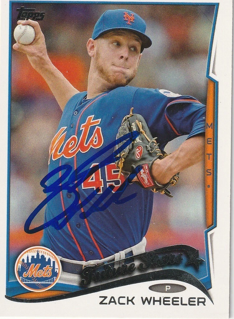 ZACK WHEELER  NEW YORK METS  SIGNED 2014 TOPPS CARD #266