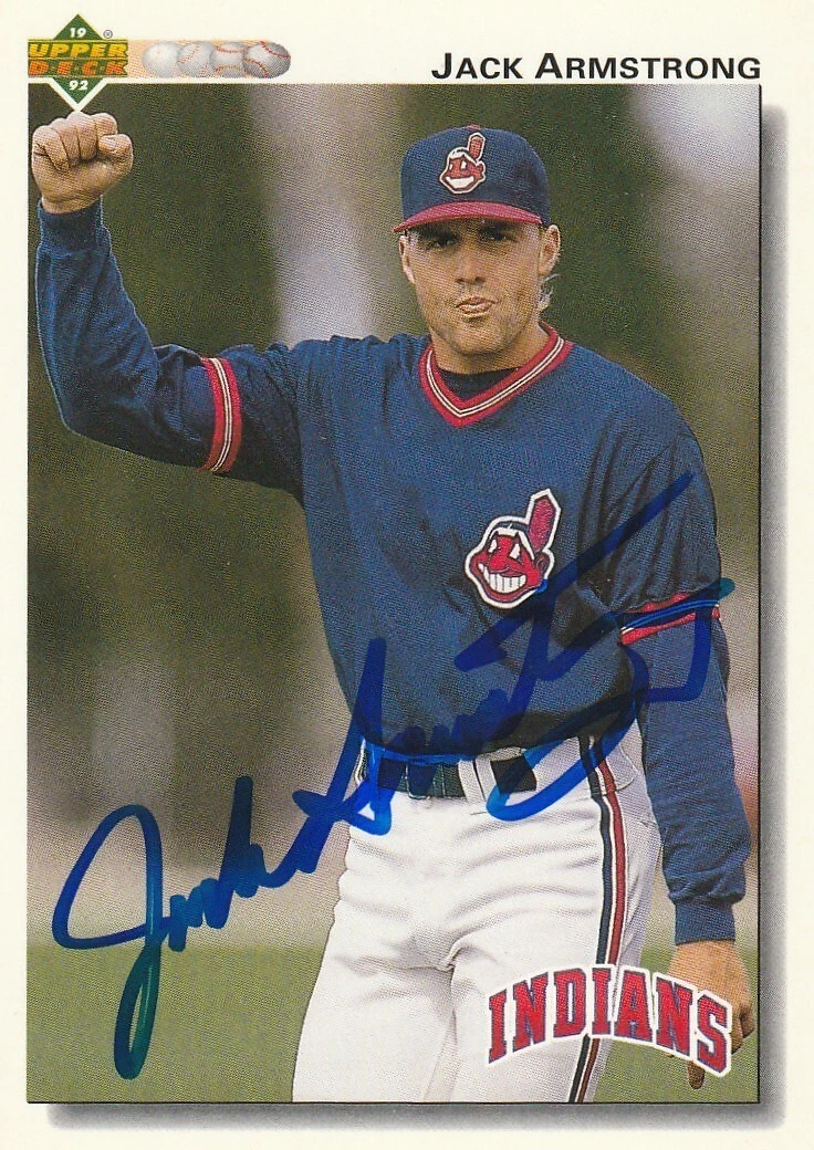 JACK ARMSTRONG  CINCINNATI REDS  SIGNED 1992 UPPER DECK CARD #789