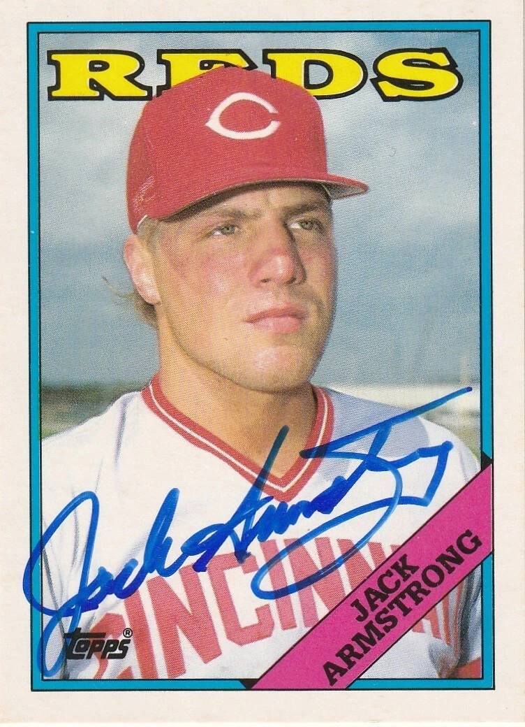 JACK ARMSTRONG  CINCINNATI REDS  SIGNED 1988 TOPPS TRADED CARD #6T