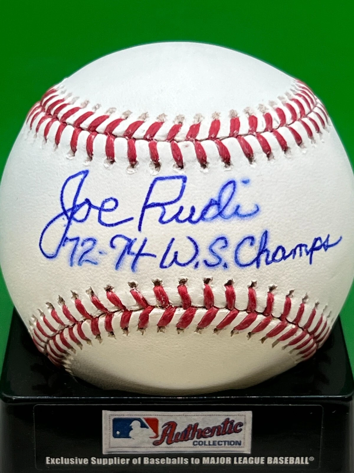 JOE RUDI  OAKLAND A'S  1972-74 WS CHAMPS  SIGNED OML BASEBALL