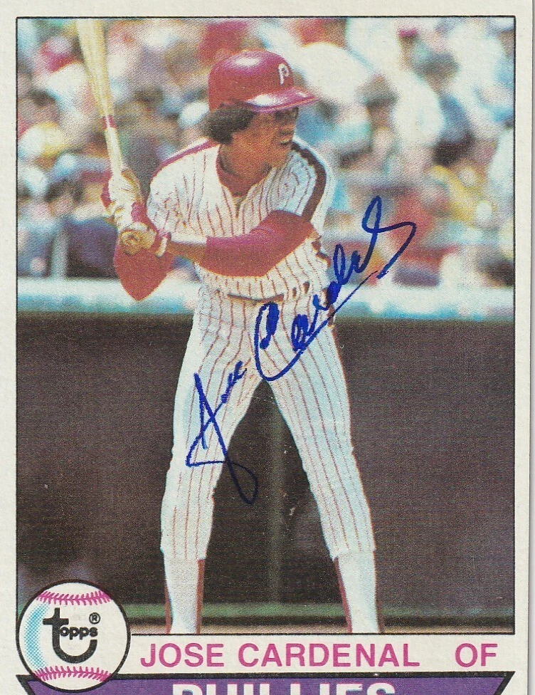 JOSE CARDENAL PHILADELPHIA PHILLIES  SIGNED 1979 TOPPS CARD #317