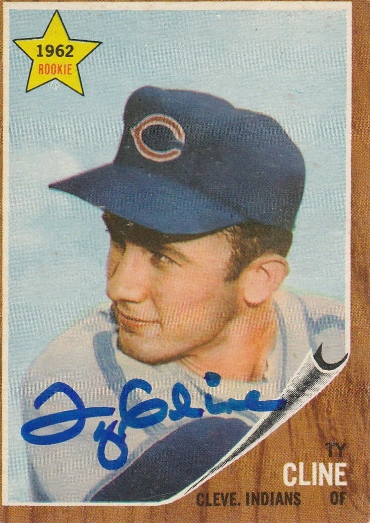 TY CLINE CLEVELAND INDIANS 1962 TOPPS CARD #362