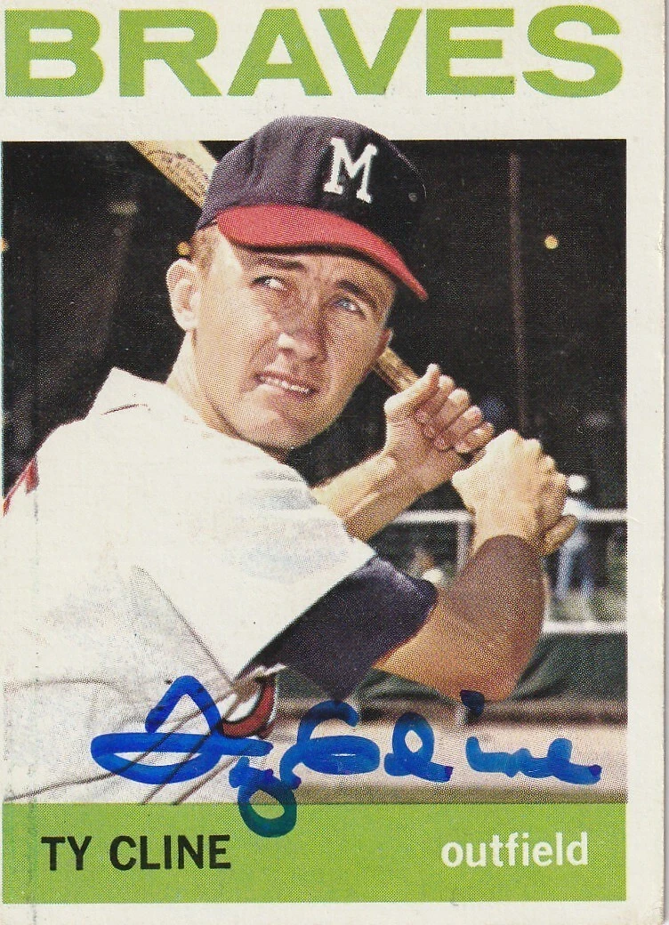 TY CLINE MILWAUKEE BRAVES 1964 TOPPS CARD #171