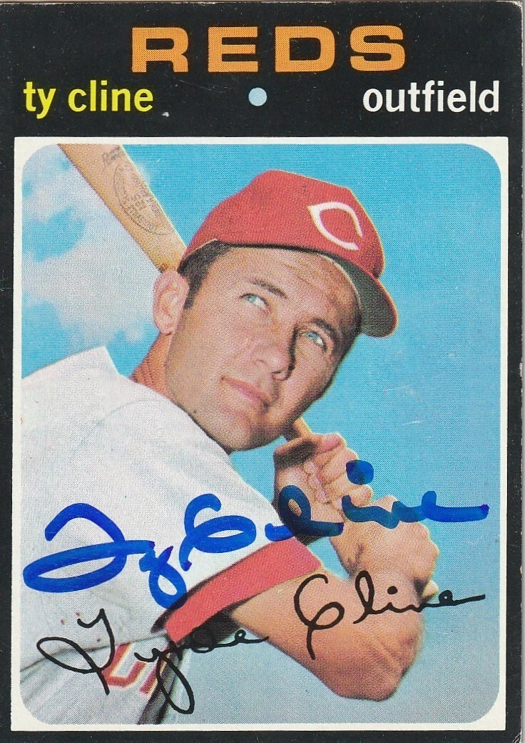 TY CLINE CINCINATTI REDS 1971 TOPPS CARD #319