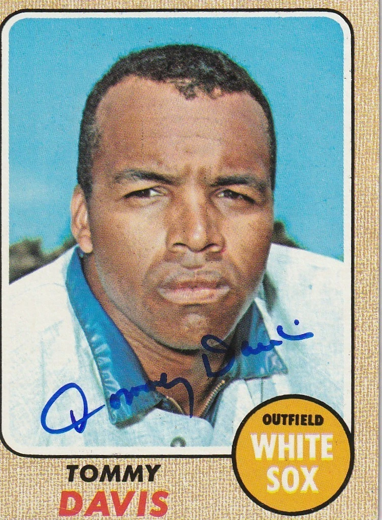TOMMY DAVIS CHICAGO WHITE SOX SIGNED 1968 TOPPS CARD #265