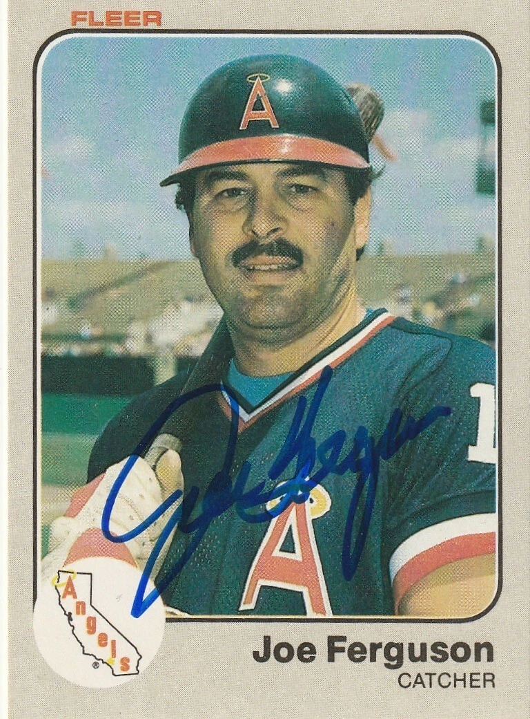 JOE FERGUSON CALIFORNIA ANGELS  SIGNED 1983 FLEER CARD #87