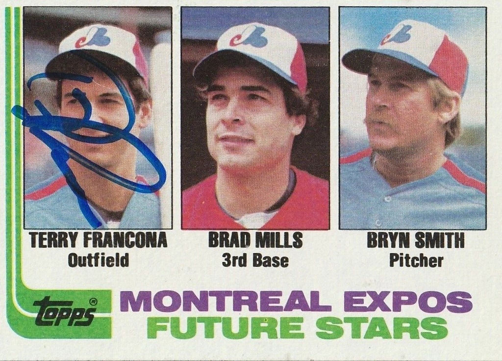 TERRY FRANCONA MONTREAL EXPOS SIGNED 1982 TOPPS CARD #118