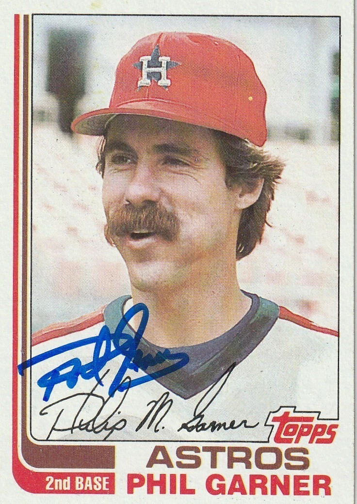 PHIL GARNER HOUSTON ASTROS SIGNED 1982 TOPPS CARD #683