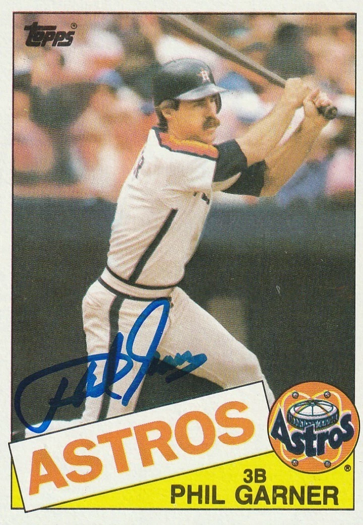 PHIL GARNER HOUSTON ASTROS SIGNED 1985 TOPPS CARD #206