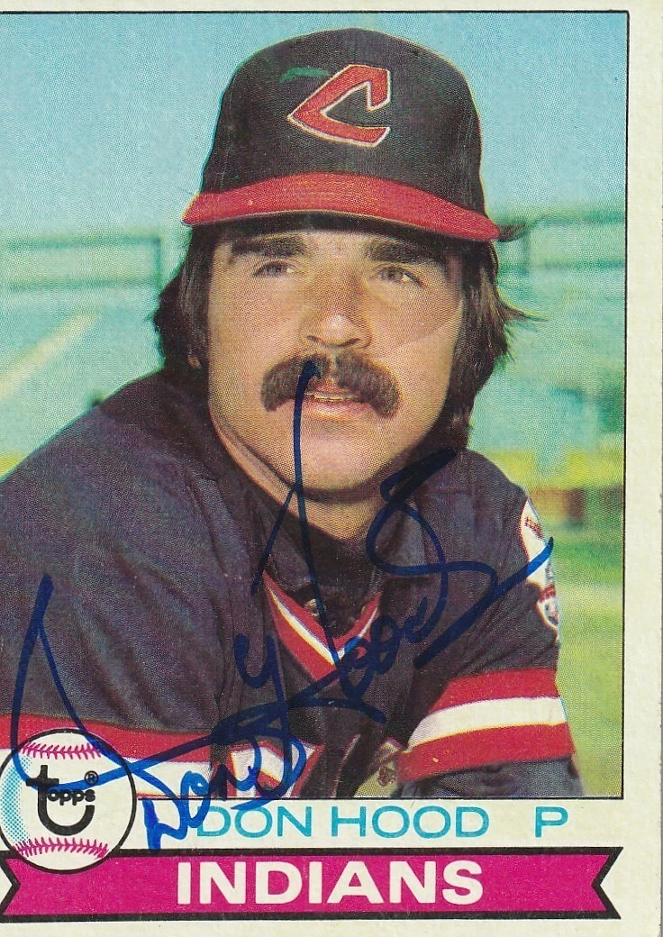 DON HOOD CLEVELAND INDIANS  SIGNED 1979 TOPPS CARD #667