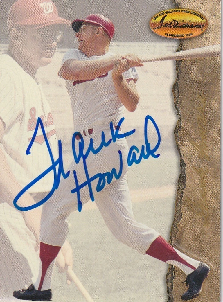 FRANK HOWARD WASHINGTON SENATORS  SIGNED 1994 TED WILLIAMS CARD #88