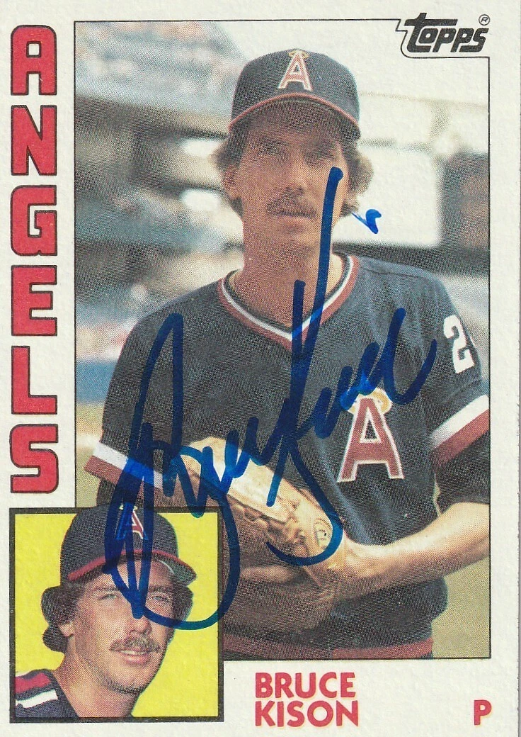 BRUCE KISON CALIFORNIA ANGELS SIGNED 1984 TOPPS CARD #201