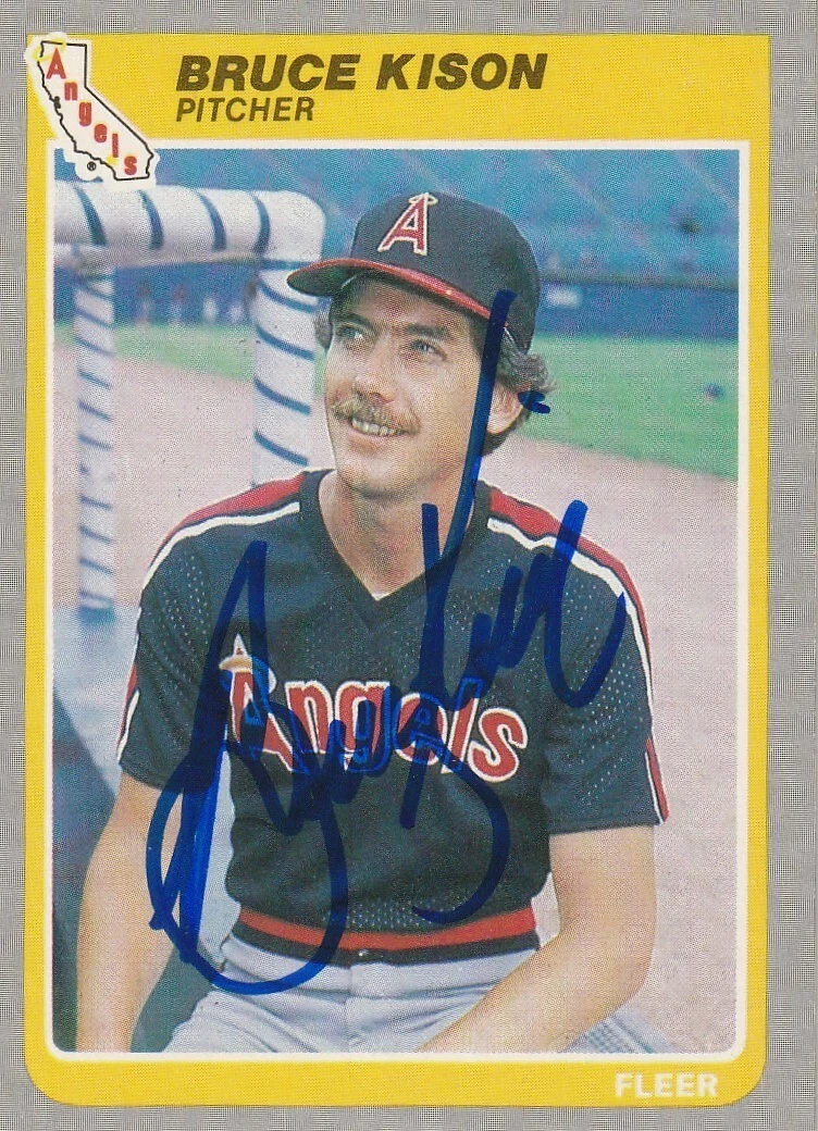 BRUCE KISON CALIFORNIA ANGELS SIGNED 1985 FLEER CARD #306