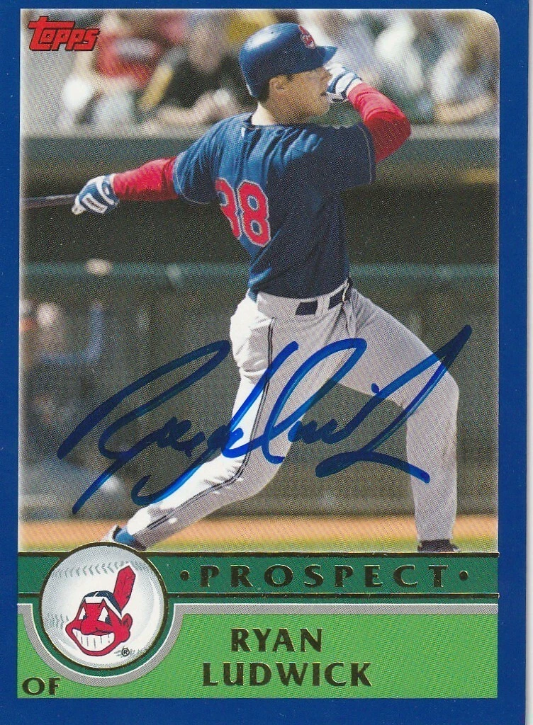 RYAN LUDWICK CLEVELAND INDIANS  SIGNED 2003 TOPPS TRADED CARD #T154