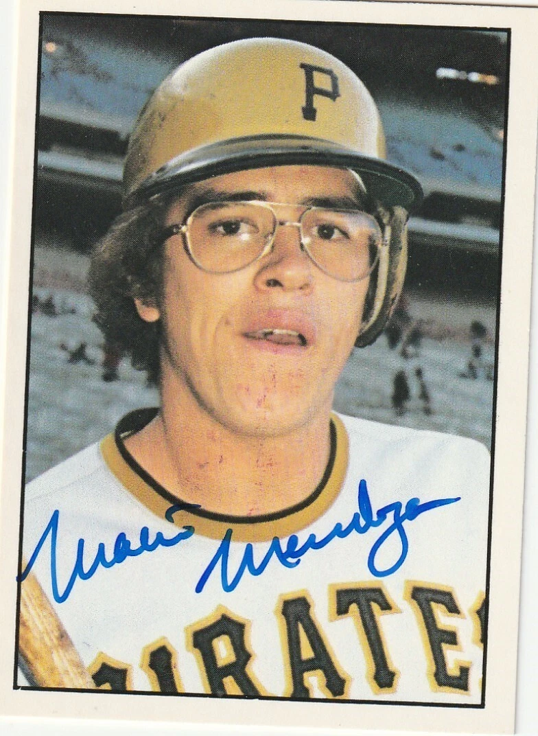 MARIO MENDOZA PITTSBURGH PIRATES  SIGNED 1975 SSPC CARD #606