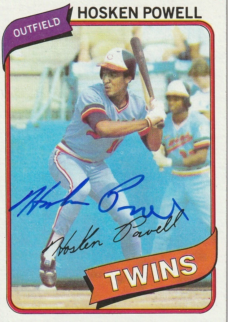 HOSKEN POWELL MINNESOTA TWINS  SIGNED 1980 TOPPS CARD #471