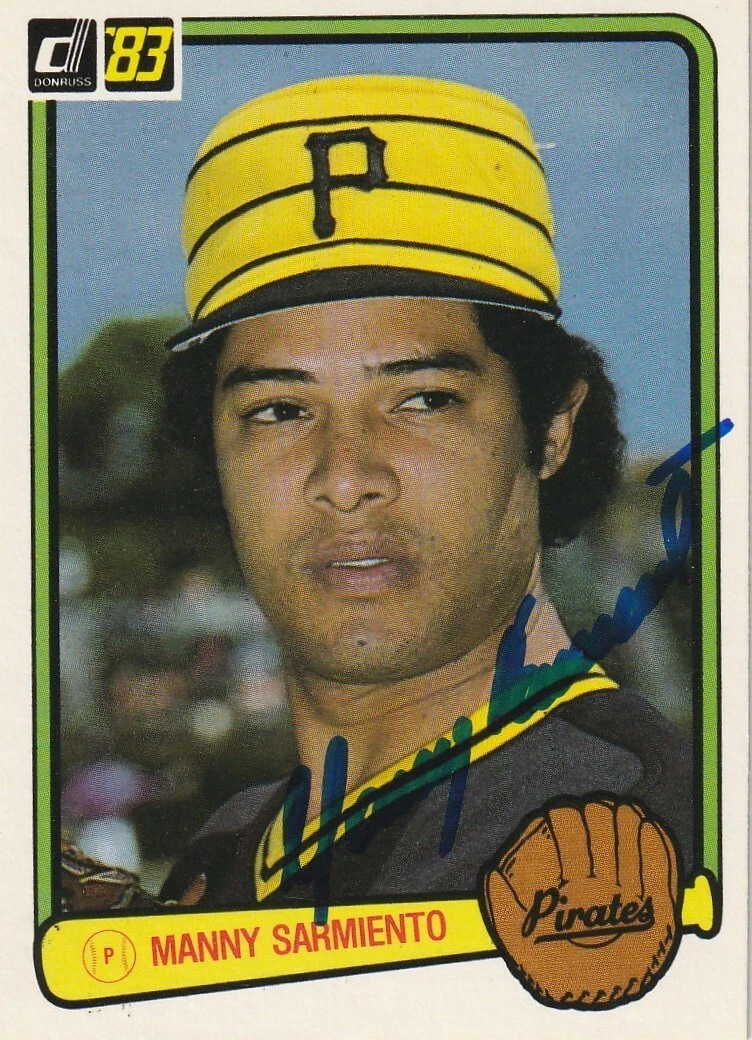 MANNY SARMIENTO PITTSBURGH PIRATES  SIGNED 1983 DONRUSS CARD #502