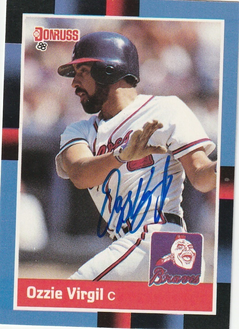 OZZIE VIRGIL ATLANTA BRAVES 1988 DONRUSS CARD #143 SIGNED