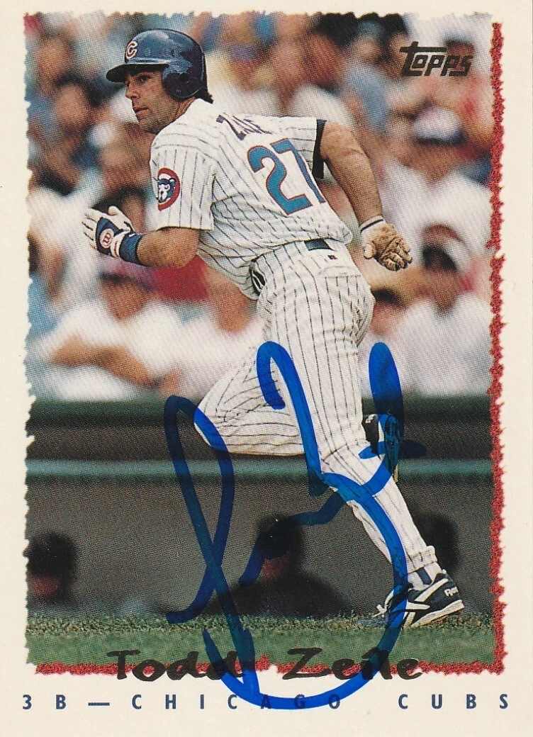 TODD ZEILE CHICAGO CUBS  SIGNED 1995 TOPPS TRADED CARD #121T
