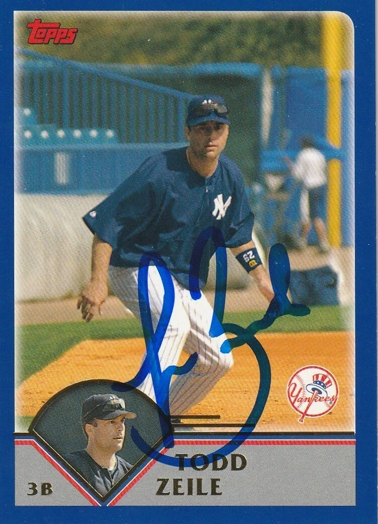 TODD ZEILE NEW YORK YANKEES  SIGNED 2003 TOPPS TRADED CARD #T56