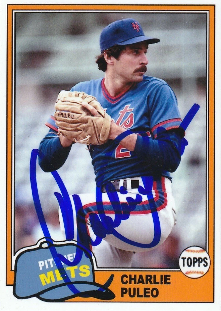 CHARLIE PULEO NEW YORK METS  SIGNED 1981 STYLE CUSTOM CARD