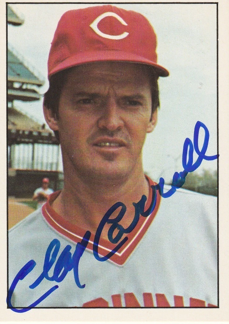 CLAY CARROLL CINCINNATI REDS  SIGNED 1975 SSPC CARD #25