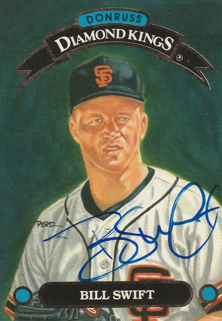 BILL SWIFT SAN FRANCISCO GIANTS  SIGNED 1993 DONRUSS DIAMOND KING CARD #DK-5