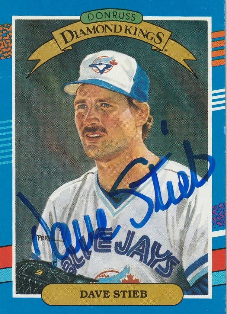 DAVE STIEB TORONTO BLUE JAYS  SIGNED 1991 DONRUSS DIAMOND KING CARD #1