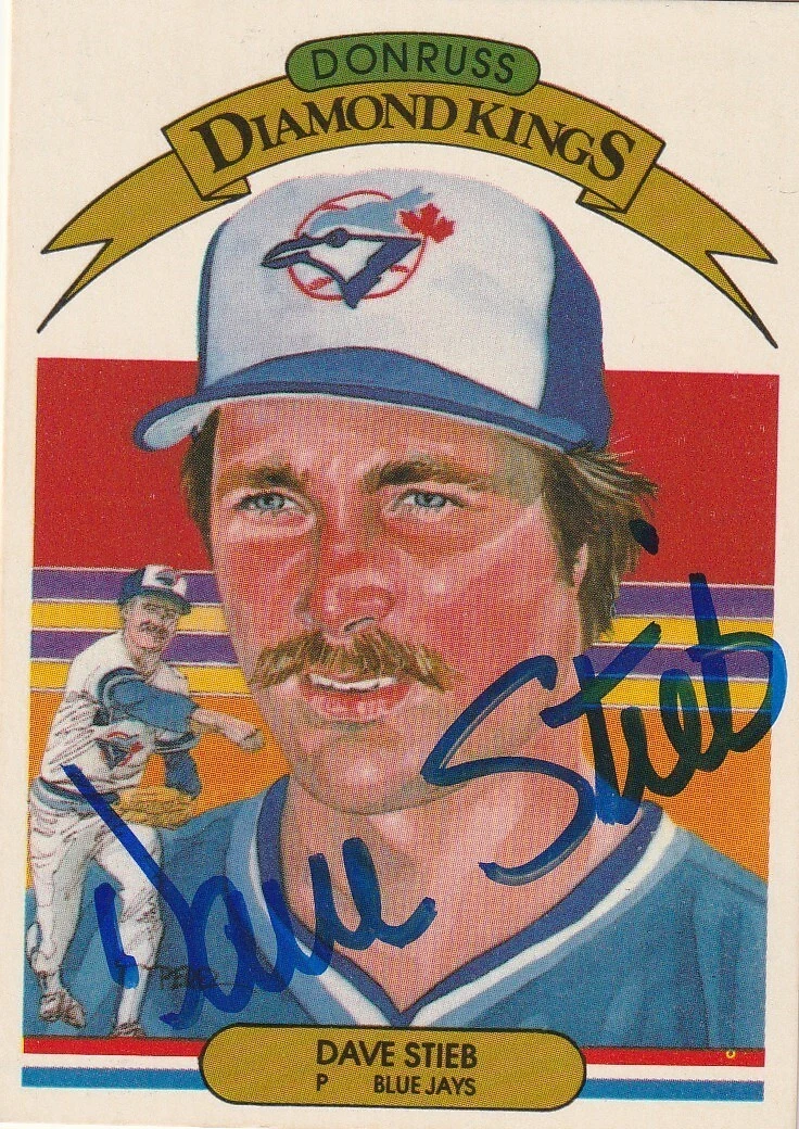 DAVE STIEB TORONTO BLUE JAYS  SIGNED 1983 DONRUSS DIAMOND KING CARD #9