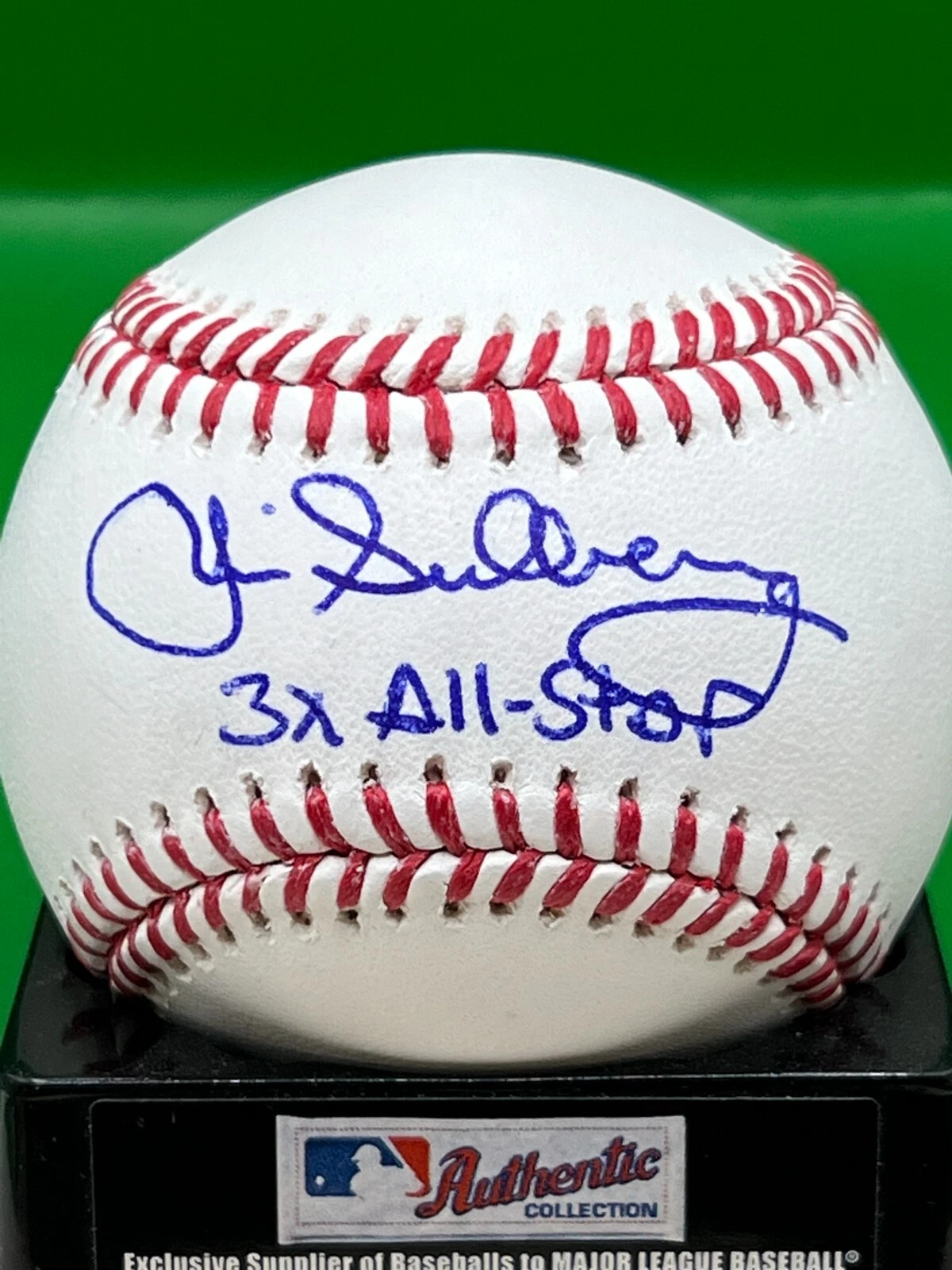 JIM SUNDBERG  TEXAS RANGERS  3 X ALL STAR  SIGNED OML BASEBALL
