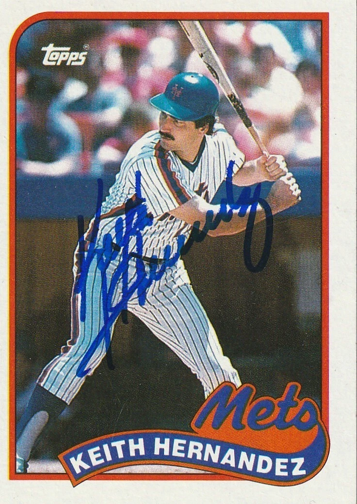 KEITH HERNANDEZ  NEW YORK METS  SIGNED 1989 TOPPS CARD #480