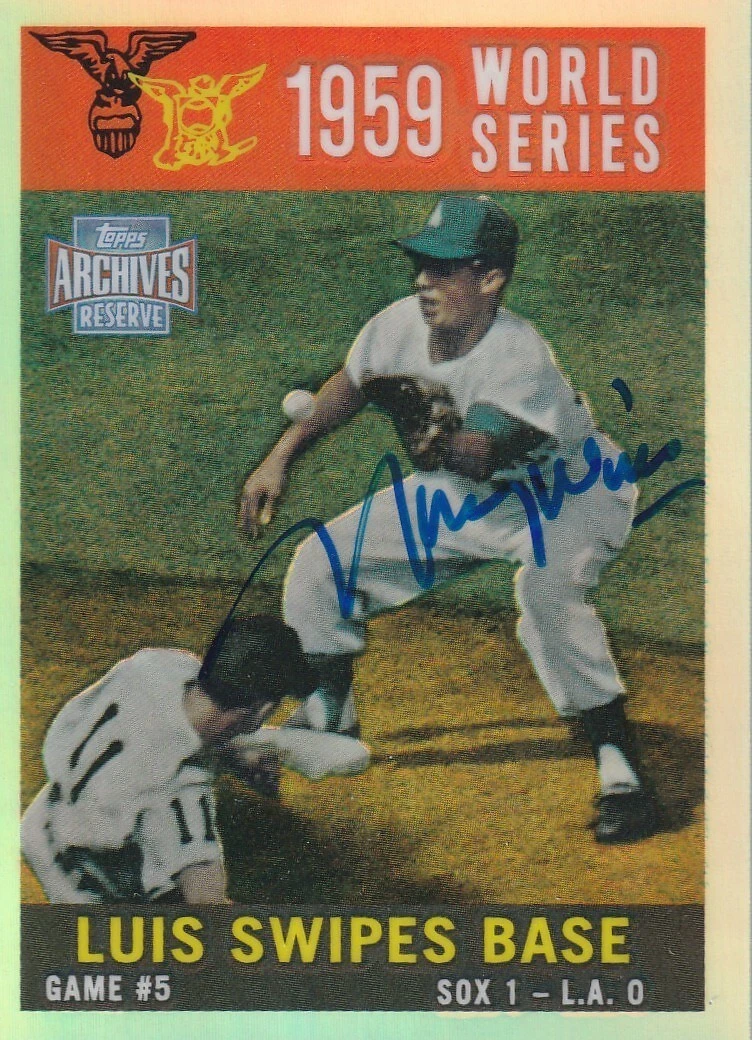 MAURY WILLS LOS ANGELES DODGERS SIGNED 2001 TOPPS ARCHIVES #389