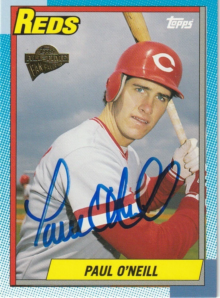 PAUL O'NEILL CINCINNATI REDS  SIGNED 2004 TOPPS ALL-TIME FAN FAVORITES #26
