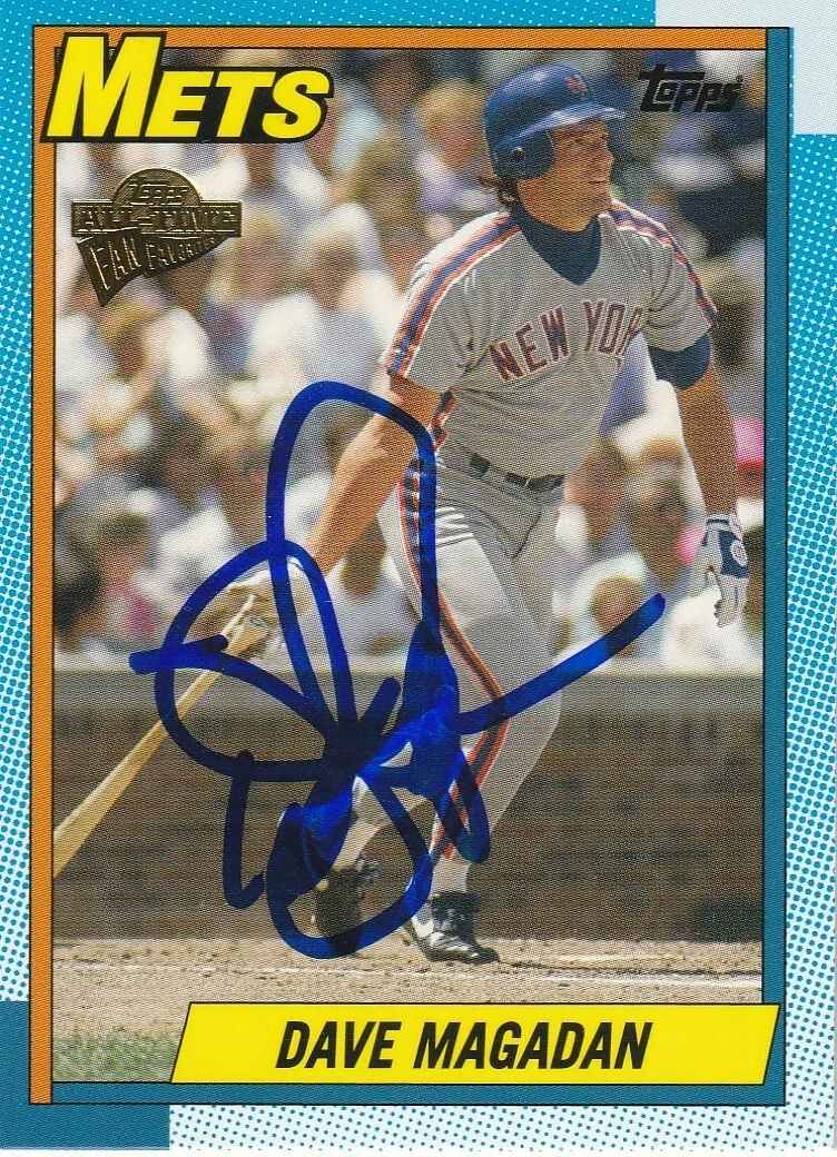 DAVE MAGADAN NEW YORK METS  SIGNED 2005 TOPPS ALL-TIME FAN FAVORITES #76