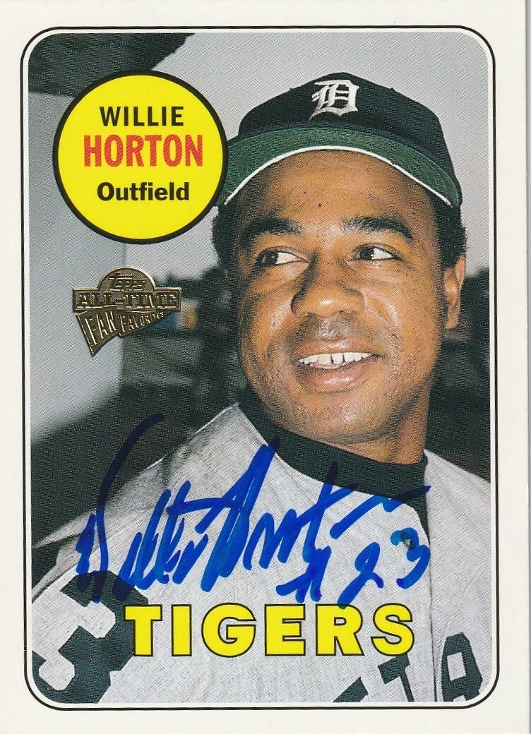 WILLIE HORTON DETROIT TIGERS  SIGNED 2004 TOPPS ALL-TIME FAN FAVORITES #142