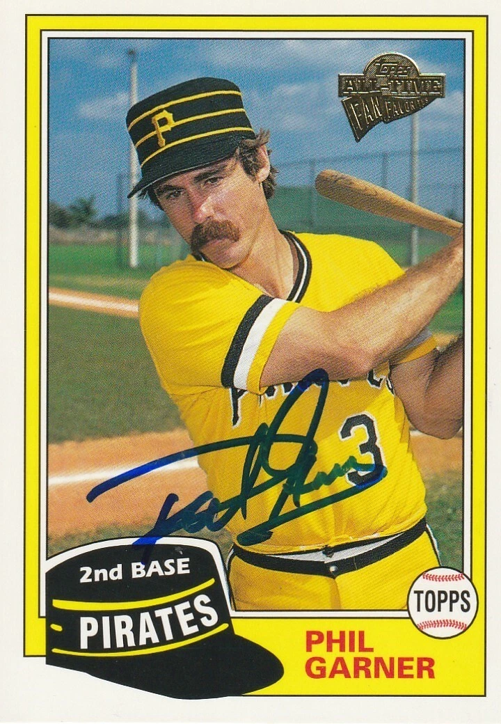 PHIL GARNER PITTSBURGH PIRATES  SIGNED 2004 TOPPS ALL-TIME FAN FAVORITES #128