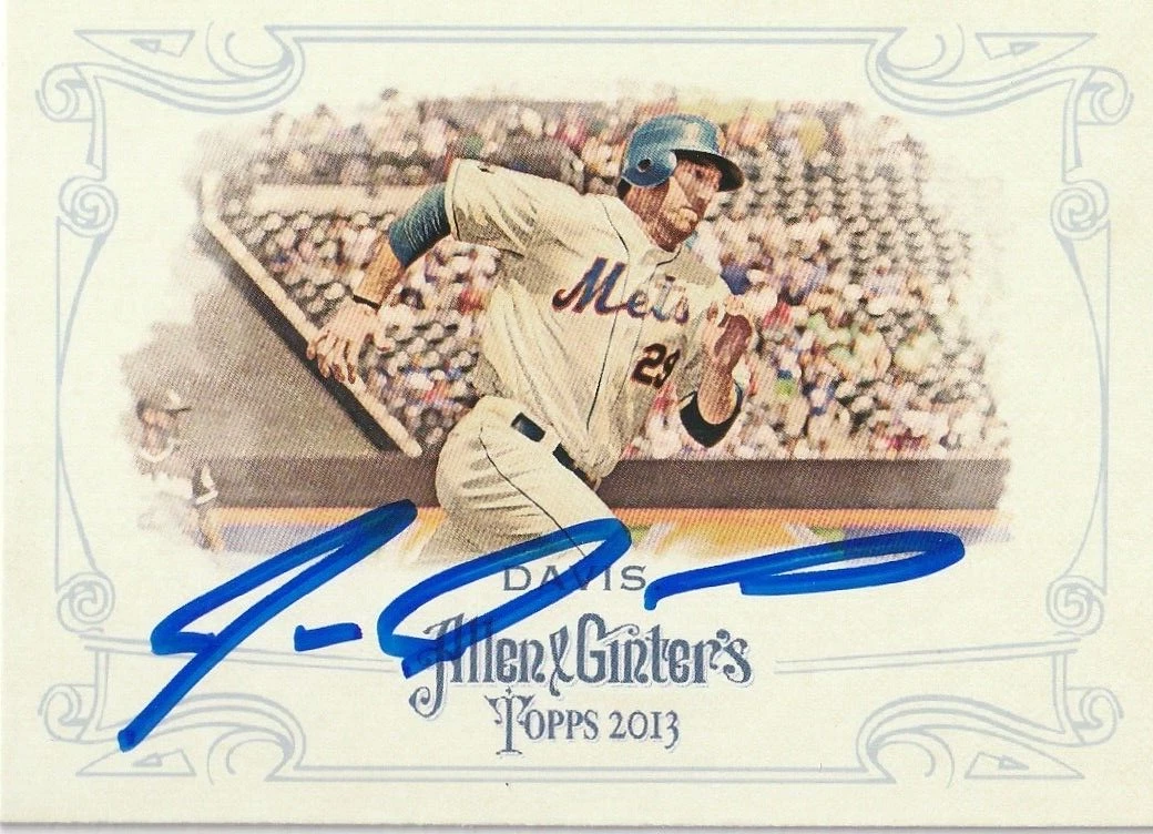IKE DAVIS NEW YORK METS  SIGNED 2013 TOPPS ALLEN & GINTER CARD #209