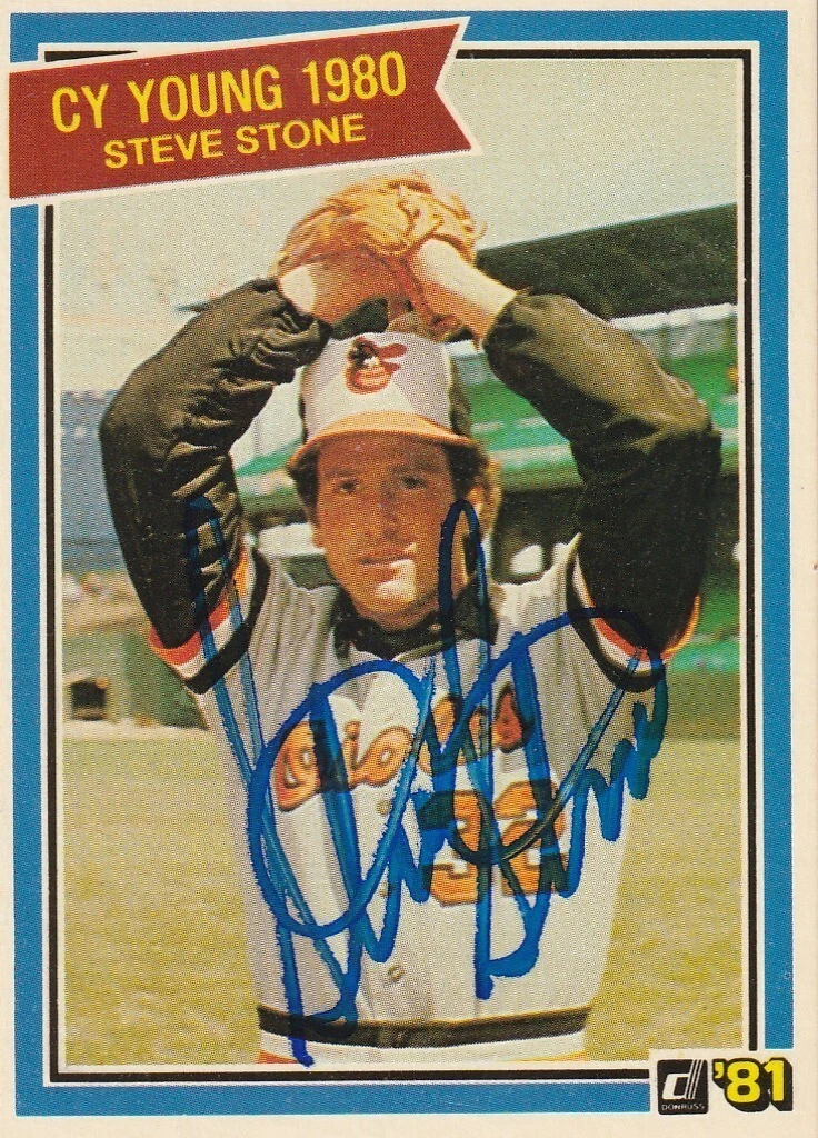 STEVE STONE BALTIMORE ORIOLES  SIGNED 1981 DONRUSS CARD #591