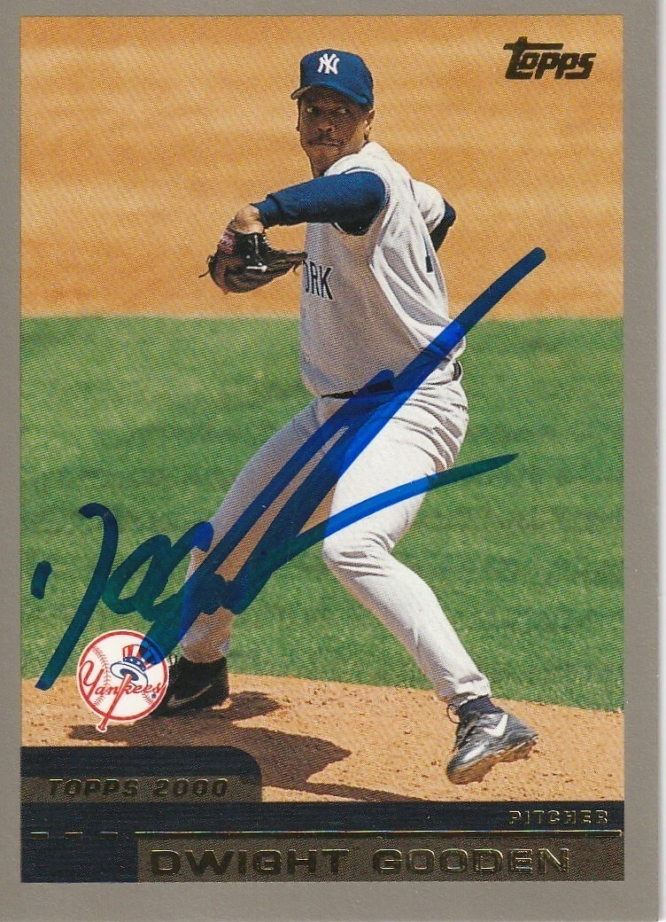 DWIGHT GOODEN NEW YORK YANKEES  SIGNED 2000 TOPPS TRADED CARD #T130