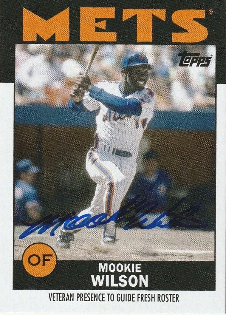 MOOKIE WILSON NEW YORK METS  SIGNED 2021 TOPPS ONCE UPON A TIME QUEENS CARD #8